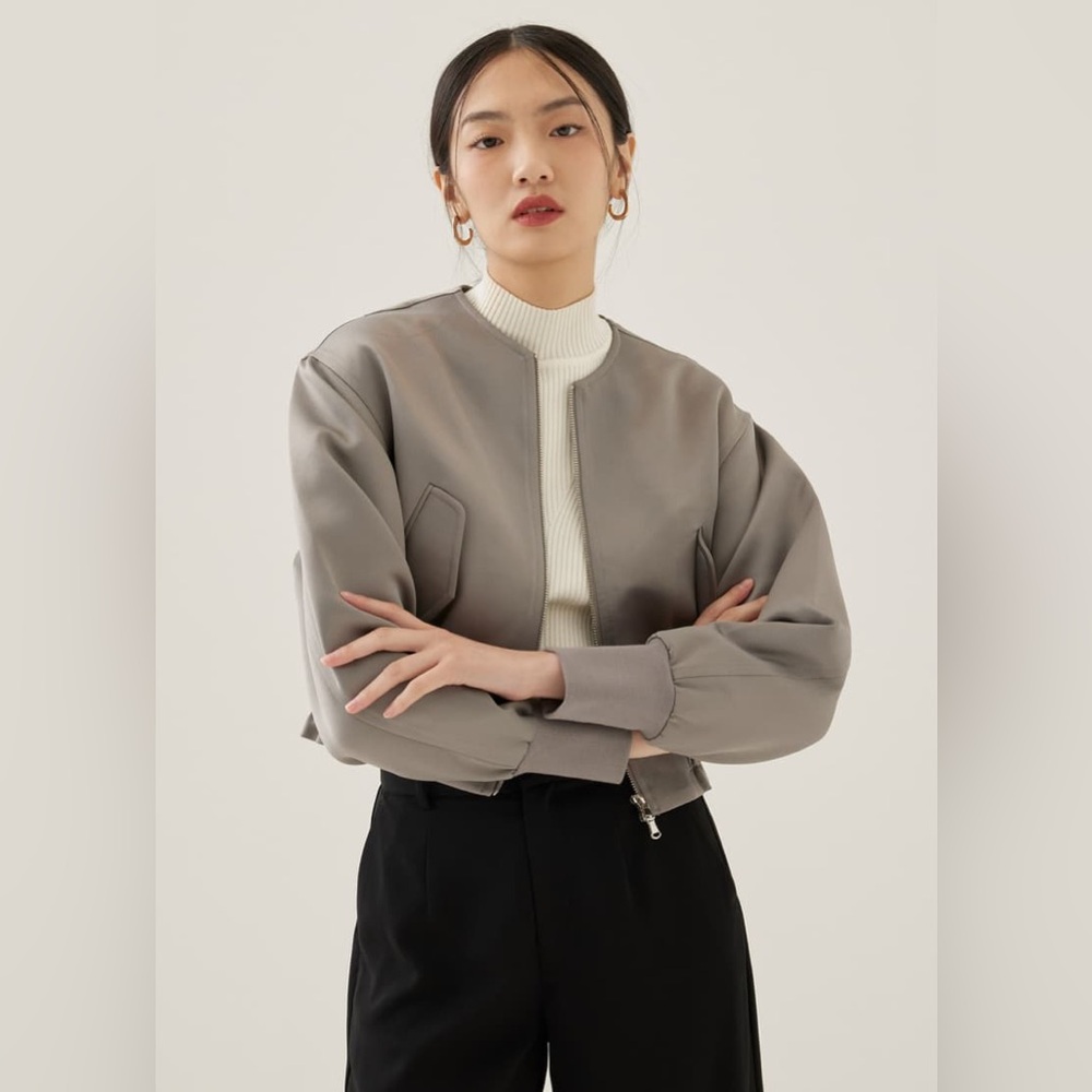 Love Bonito Rhoda Elastic Satin Jacket